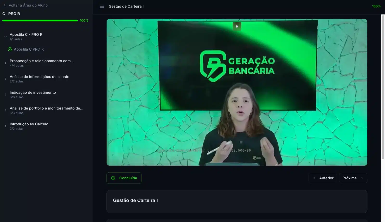 Aula da Geração Bancária